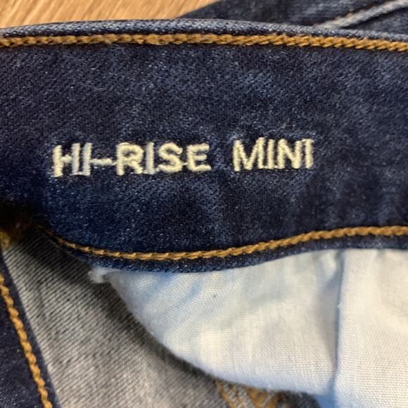 American Eagle High Rise Dark Wash Stretch Denim Mini Skirt Size 6 - Picture 5 of 7